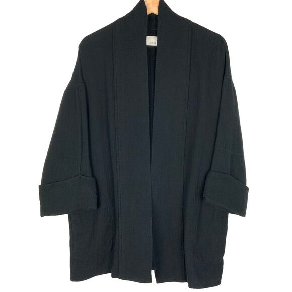 Aritzia Wilfred Lenglen Jacket Open Front Blazer Black Women's Size Medium - Picture 2 of 6